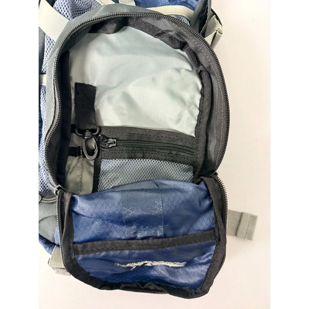 XPS Hydration Backpack Hiking Day Pack Blue Black w Water Bladder Camping